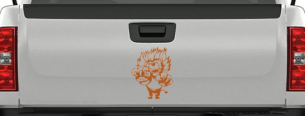 Pouncing Attacking Lion Car or Truck Window Decal Sticker (Nut Brown)