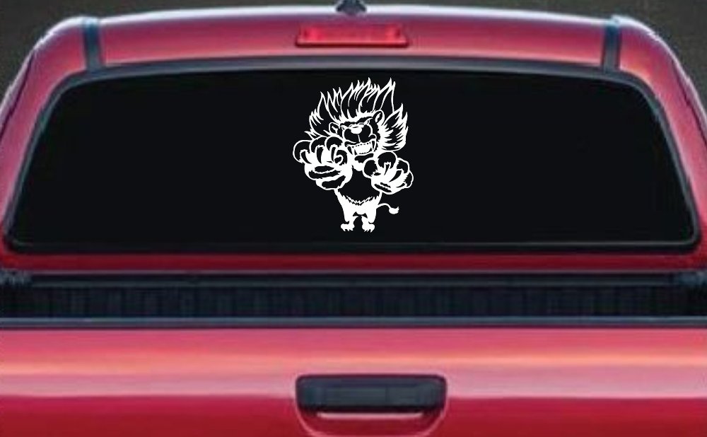 Pouncing Attacking Lion Car or Truck Window Decal Sticker