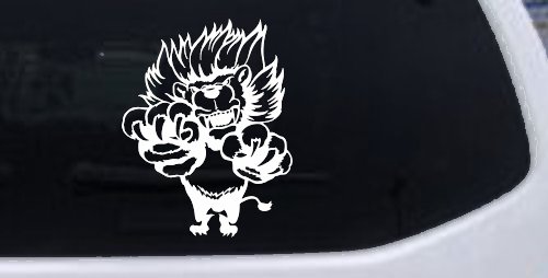 Pouncing Attacking Lion Car or Truck Window Decal Sticker