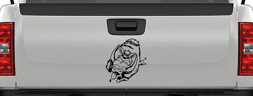 Wild Boar Hog Charging Car or Truck Window Decal Sticker