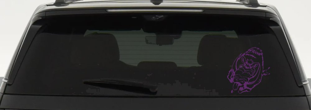 Wild Boar Hog Charging Car or Truck Window Decal Sticker