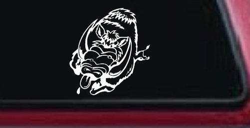 Wild Boar Hog Charging Car or Truck Window Decal Sticker