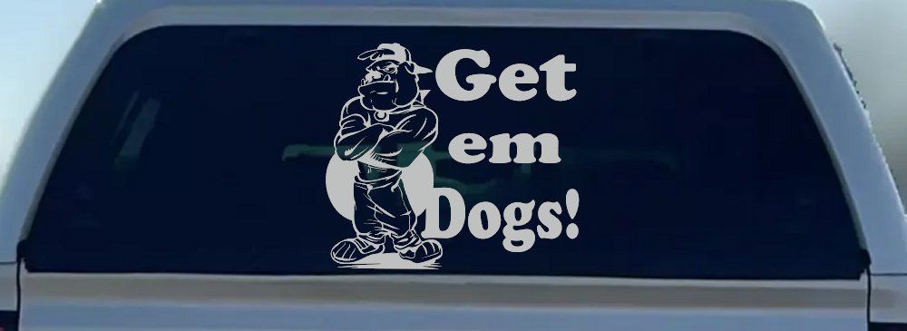 Get Em Dogs Bulldogs Sports Car or Truck Window Decal Sticker