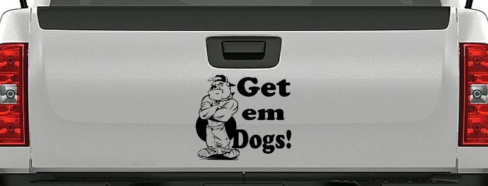 Get Em Dogs Bulldogs Sports Car or Truck Window Decal Sticker