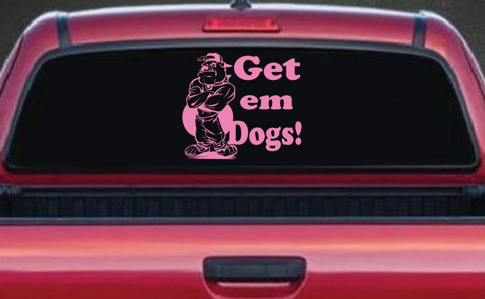 Get Em Dogs Bulldogs Sports Car or Truck Window Decal Sticker