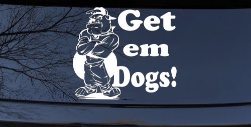 Get Em Dogs Bulldogs Sports Car or Truck Window Decal Sticker