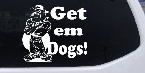Get Em Dogs Bulldogs Sports Car or Truck Window Decal Sticker