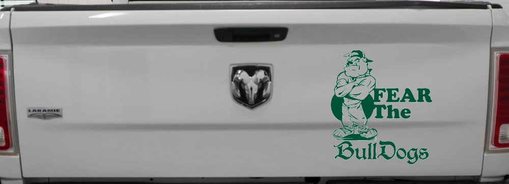 Fear The Bulldogs Decal Sports Car or Truck Window Decal Sticker