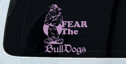 Fear The Bulldogs Decal Sports Car or Truck Window Decal Sticker