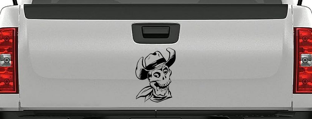 Western Cowboy Skull Car or Truck Window Decal Sticker