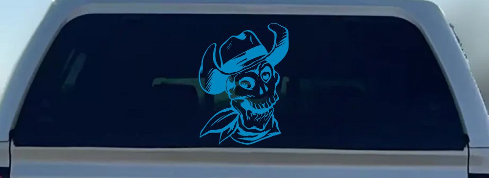Western Cowboy Skull Car or Truck Window Decal Sticker