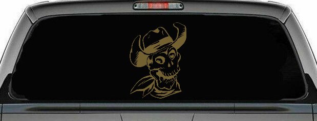 Western Cowboy Skull Car or Truck Window Decal Sticker