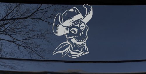 Western Cowboy Skull Car or Truck Window Decal Sticker