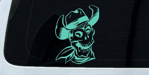 Western Cowboy Skull Car or Truck Window Decal Sticker