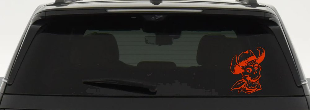 Western Cowboy Skull Car or Truck Window Decal Sticker