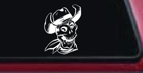 Western Cowboy Skull Car or Truck Window Decal Sticker