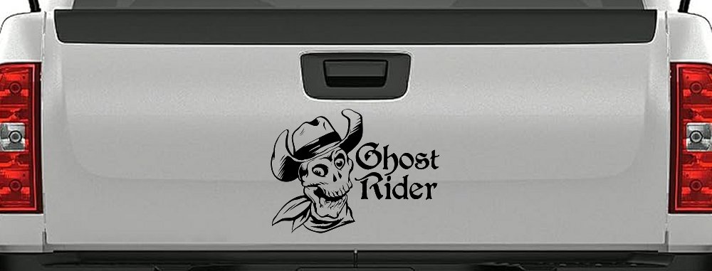 Ghost Rider Cowboy Skull Car or Truck Window Decal Sticker