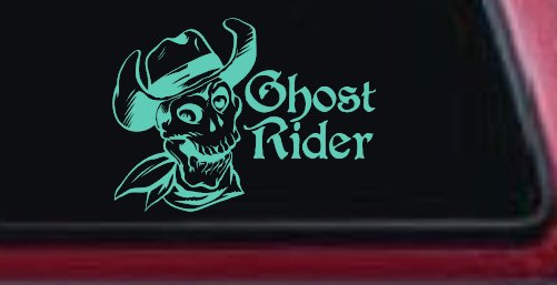 Ghost Rider Cowboy Skull Car or Truck Window Decal Sticker