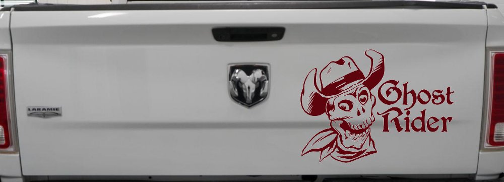 Ghost Rider Cowboy Skull Car or Truck Window Decal Sticker