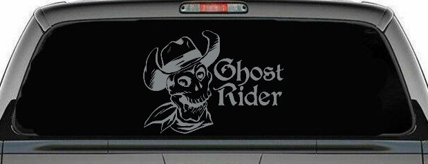 Ghost Rider Cowboy Skull Car or Truck Window Decal Sticker