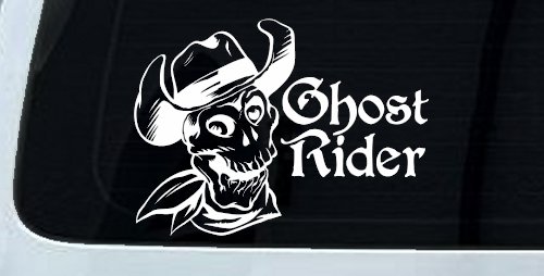 Ghost Rider Cowboy Skull Car or Truck Window Decal Sticker
