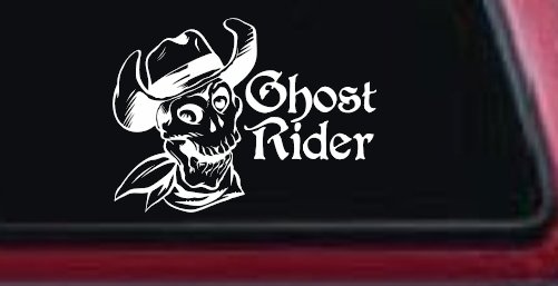 Ghost Rider Cowboy Skull Car or Truck Window Decal Sticker