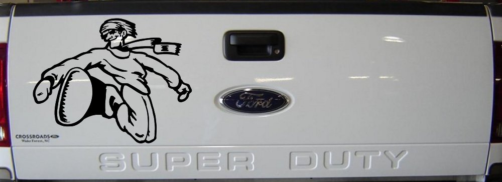 Snowboard Rider Decal Sticker for Car Truck Window Vinyl (Black)