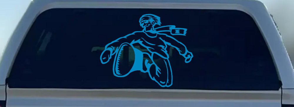Snowboard Rider Sports Car or Truck Window Decal Sticker (Blue)