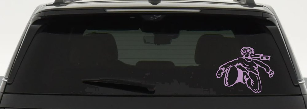 Snowboard Rider Decal Sticker for Car Truck Window Vinyl (Lilac)