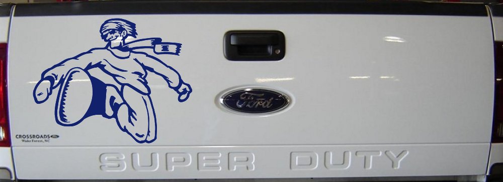Snowboard Rider Sports Car or Truck Window Decal Sticker (Navy)