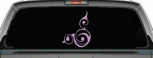 Inside Corner Swirl Car or Truck Window Decal Sticker