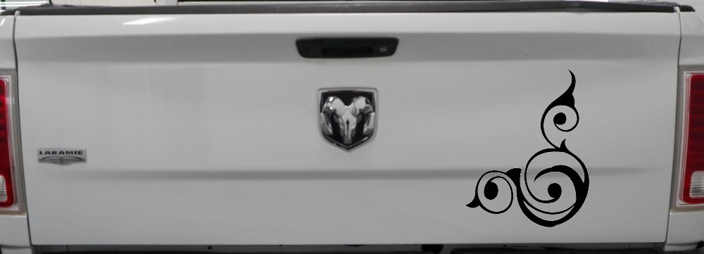 Inside Corner Swirl Car or Truck Window Decal Sticker