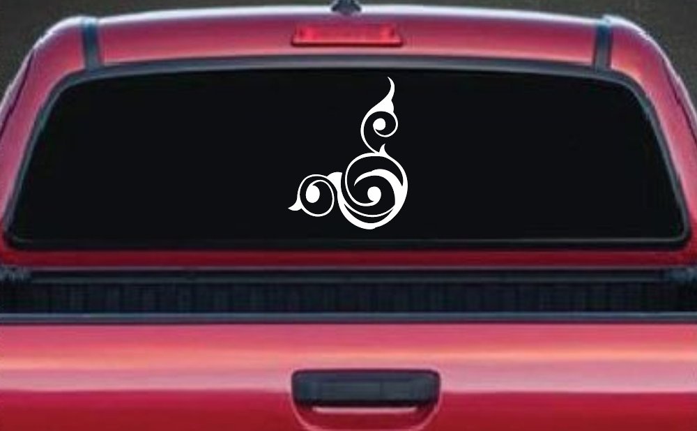 Inside Corner Swirl Car or Truck Window Decal Sticker