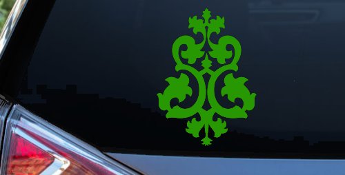 Swirl Vine Decal for Car & Truck Windows - Elegant Vinyl Accent (Lime)
