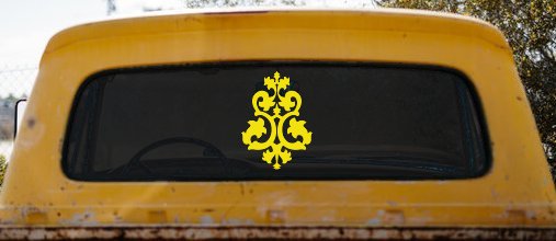 Swirl Vine Accents Car or Truck Window Decal Sticker