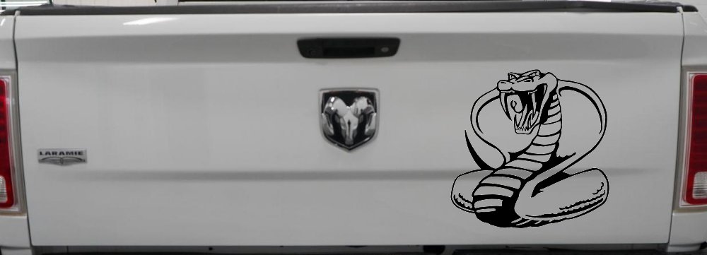 King Cobra Animals Car or Truck Window Decal Sticker (Black)