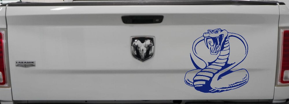 King Cobra Animals Car or Truck Window Decal Sticker (Navy)