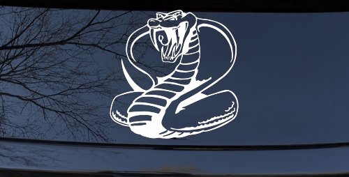 King Cobra Animals Car or Truck Window Decal Sticker (White)