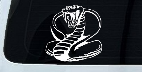 King Cobra Animals Car or Truck Window Decal Sticker (White)