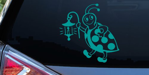 Cute Ladybug With Lantern Car or Truck Window Decal Sticker
