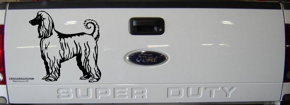 Afghan Hound Dog Car Truck Window Vinyl Decal Sticker (Black)