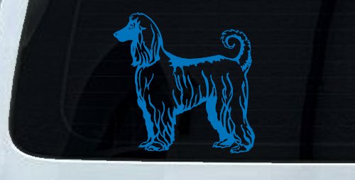 Afghan Hound Dog Car or Truck Window Decal Sticker (Sky Blue)