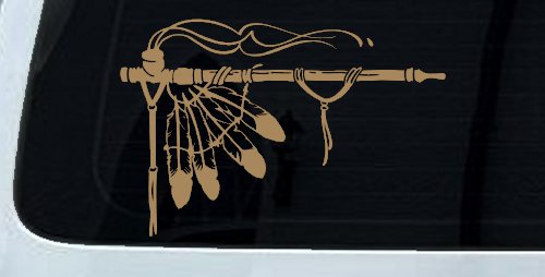 Native American Indian Peace Pipe Western Car or Truck Window Decal Sticker
