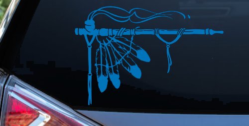 Native American Indian Peace Pipe Western Car or Truck Window Decal Sticker