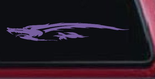 Flying Asian Dragon Car or Truck Window Decal Sticker (Purple)