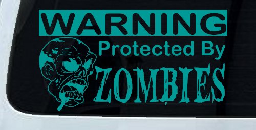 Protected By Zombies Funny Car or Truck Window Decal Sticker