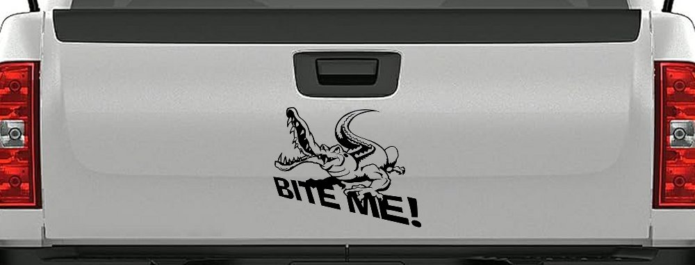 Bite Me Alligator or Crocodile Car or Truck Window Decal Sticker