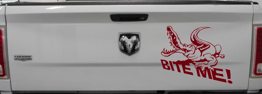 Bite Me Alligator or Crocodile Car or Truck Window Decal Sticker