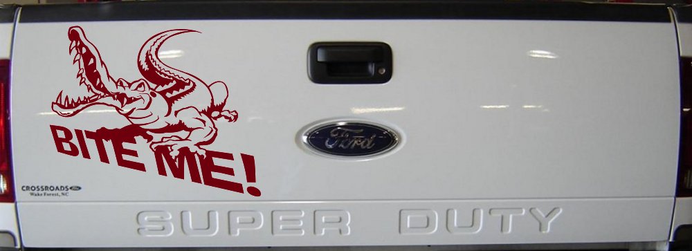 Bite Me Alligator or Crocodile Car or Truck Window Decal Sticker