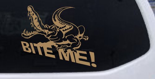 Bite Me Alligator or Crocodile Car or Truck Window Decal Sticker